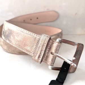 Streets Ahead Rose Gold Distressed Leather Belt Size Small